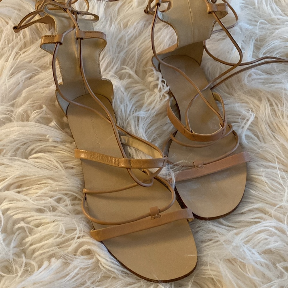 Zara Basic Collection Gladiators Leather High Str… - image 3